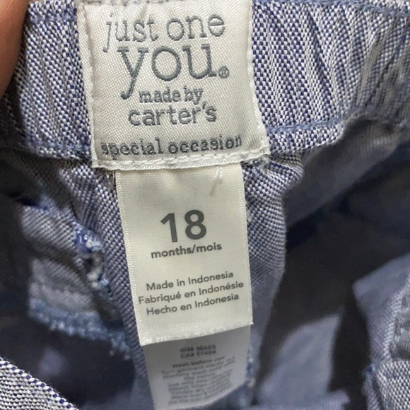 Carter's ❤️ Just One You Kid's Grey Straight Leg Pant Size 18 Months (PRE-LOVED) - Picture 5 of 6